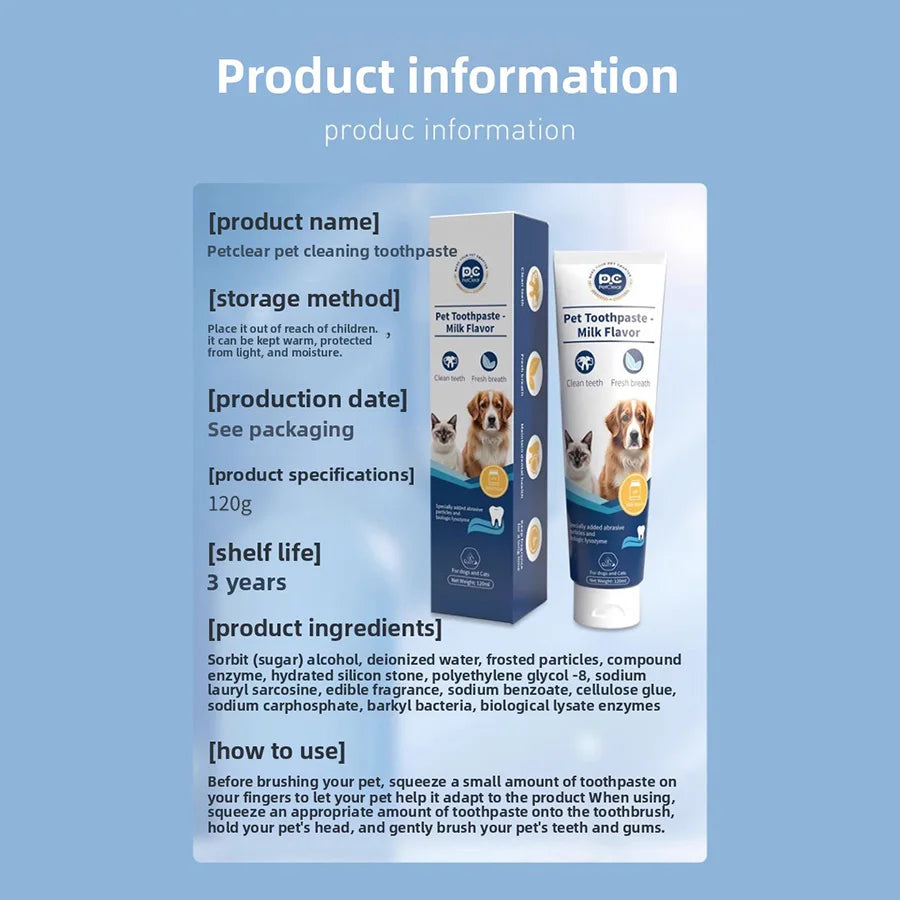 Milk Flavor Pet Toothpaste 120g