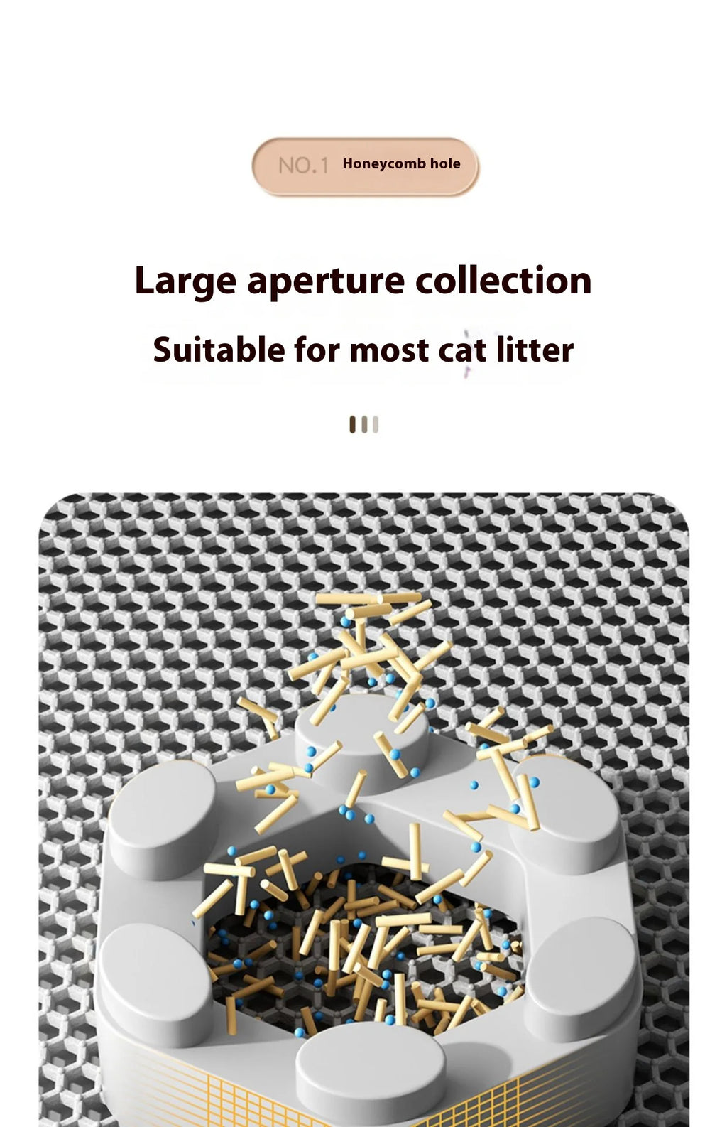 Double-Layer Cat Litter Mat with Sand Trap