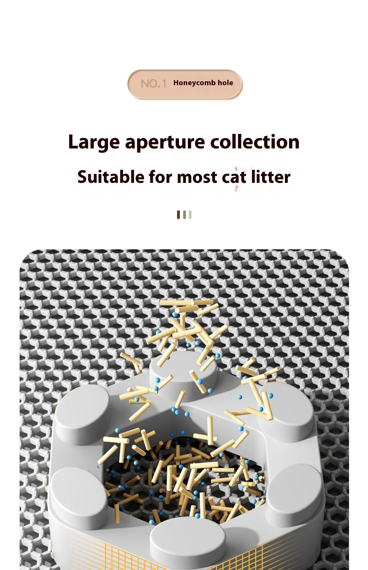 Double-Layer Cat Litter Mat with Sand Trap