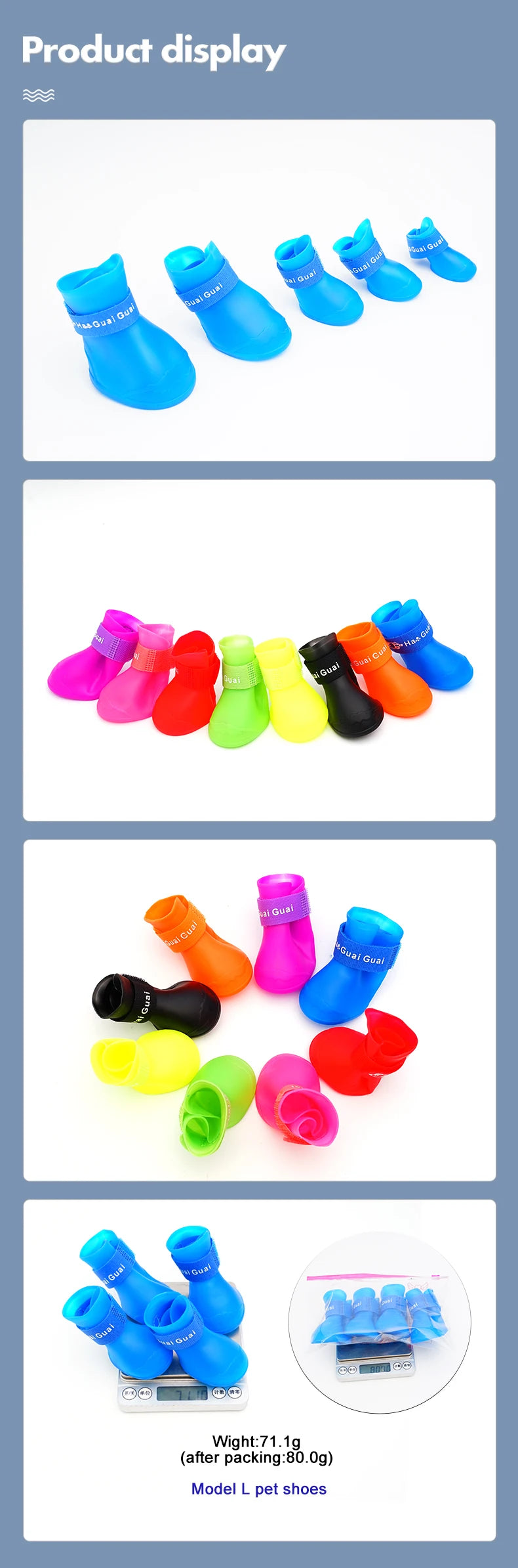 Waterproof Non-Slip Pet Rain Shoes