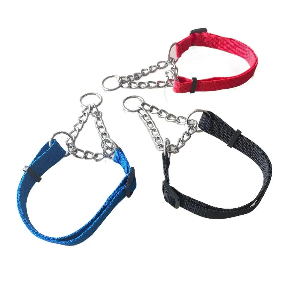 Nylon Slip Training Collar with Chain Link
