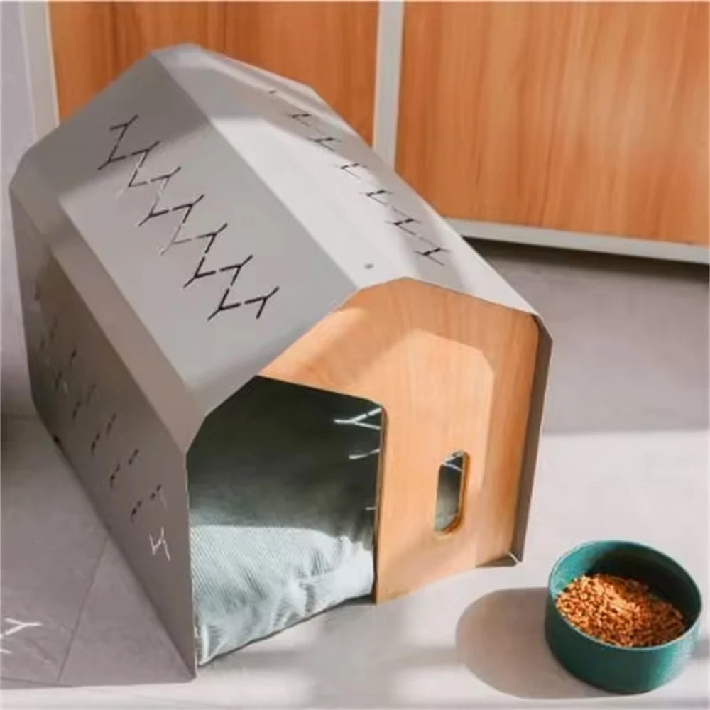 Multifunctional Wooden Pet House & Cage