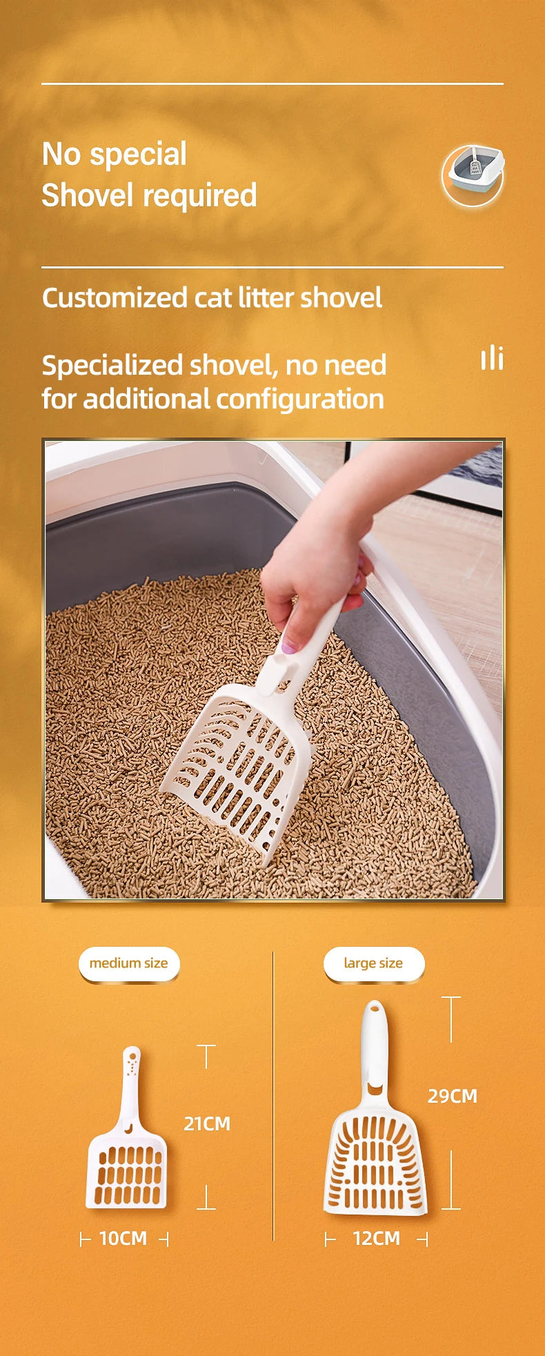 Large Semi-Enclosed Cat Litter Box – Open & Easy Access