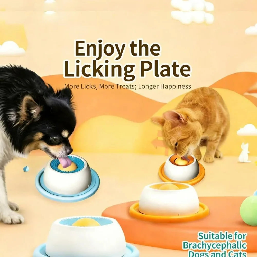 Interactive Slow Feeder Dog & Cat Bowl - Lick & Training Toy