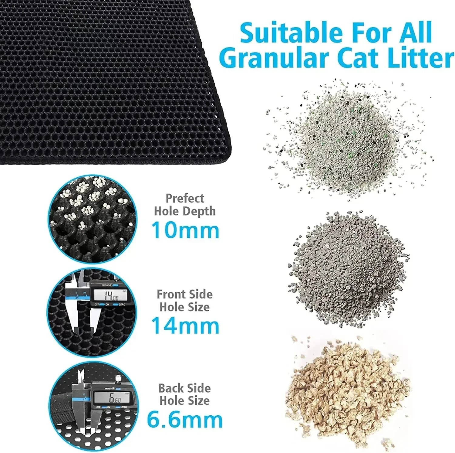 Double-Layer Cat Litter Mat with Sand Trap