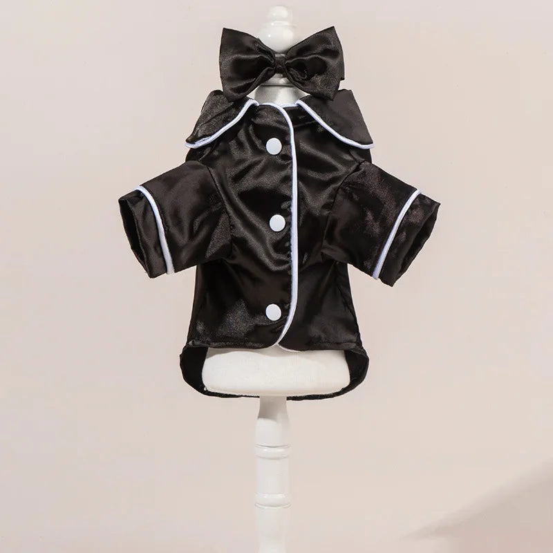 Pet Pajama Set with Flower Headband