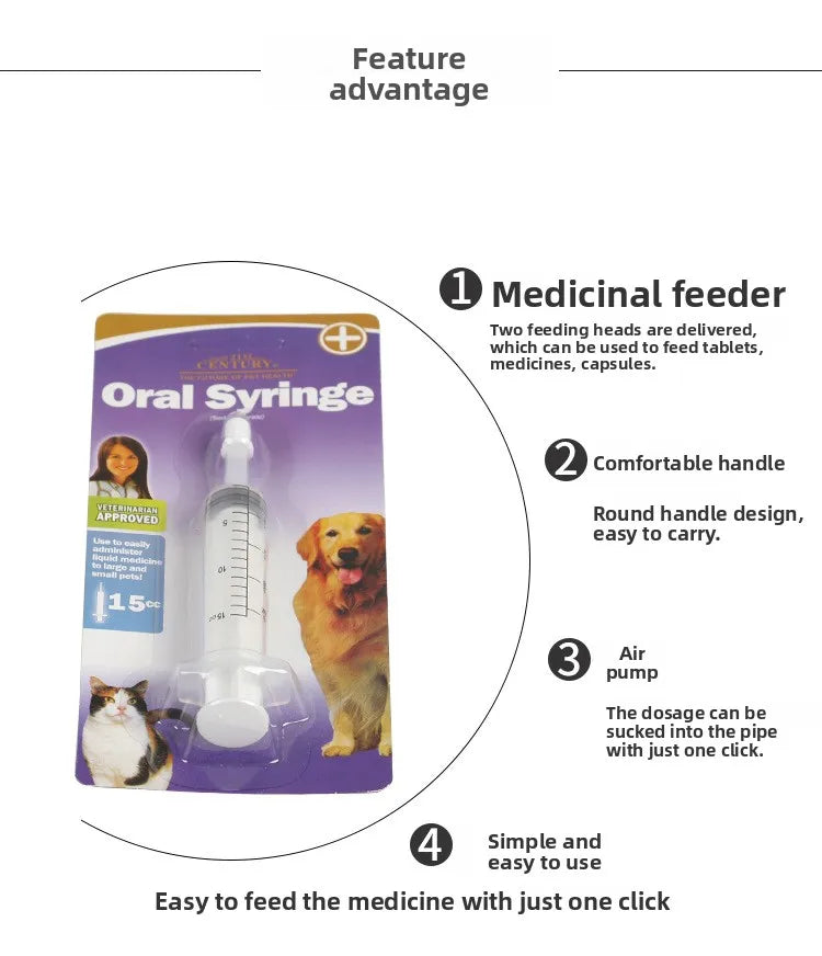 Pet Medicine Push Tube Dispenser