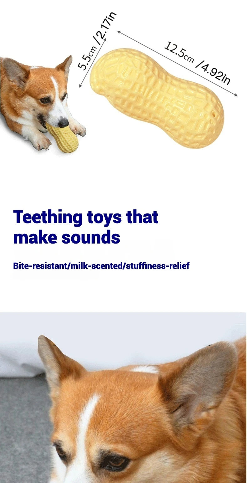 Peanut Squeaky Vegetable Dog Toy