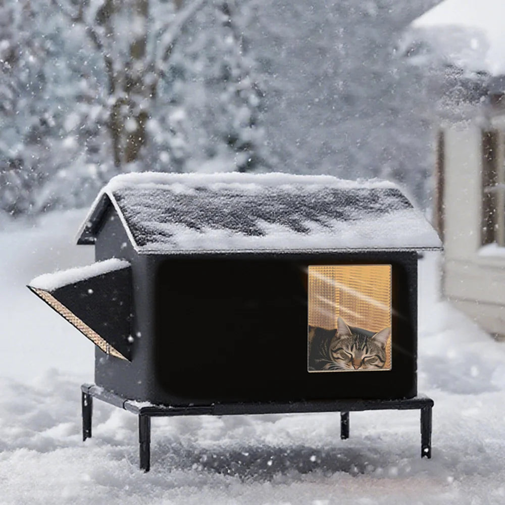 Insulated Self-Warming Outdoor Cat House