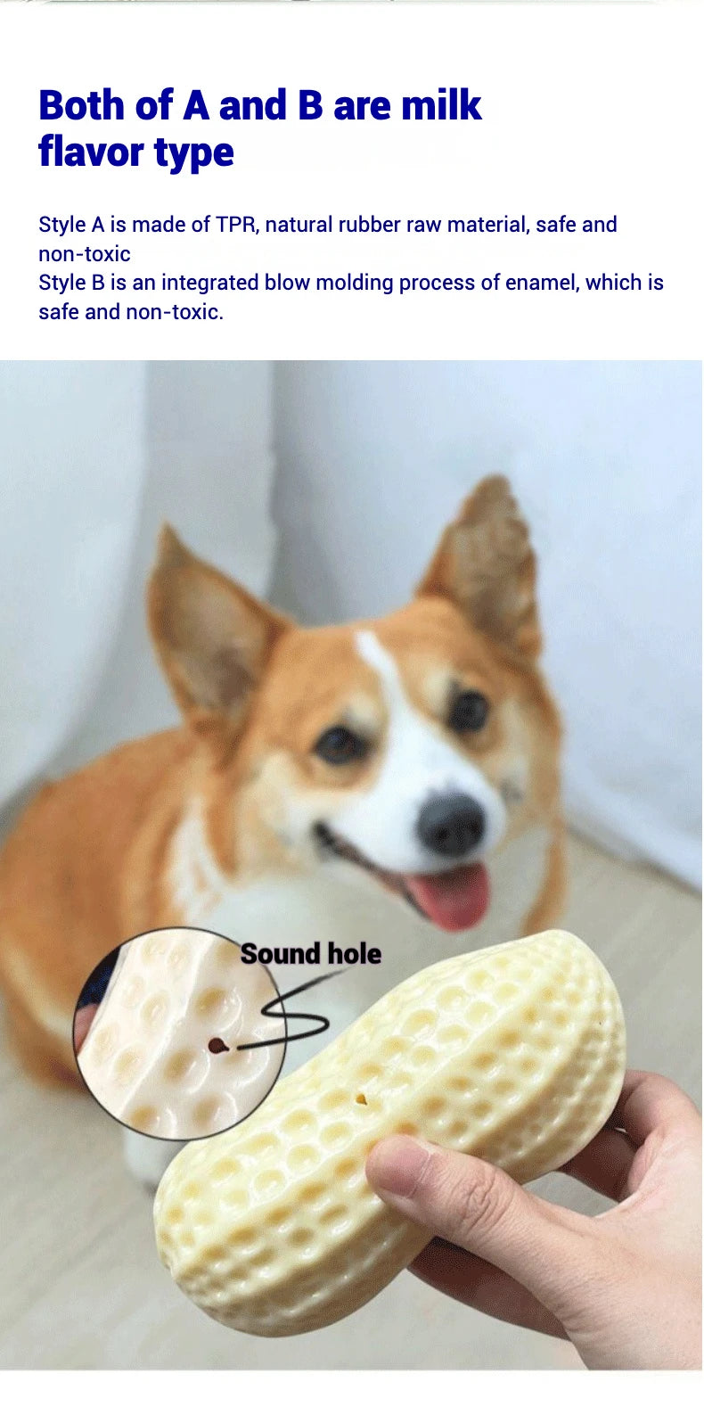 Peanut Squeaky Vegetable Dog Toy