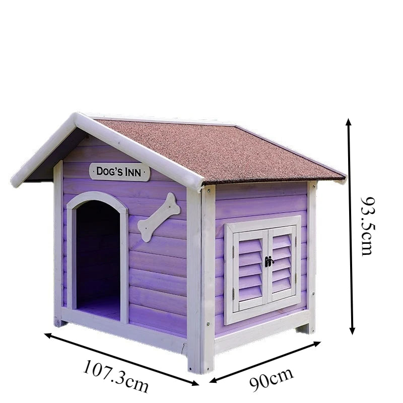Large Solid Wood Outdoor Dog House
