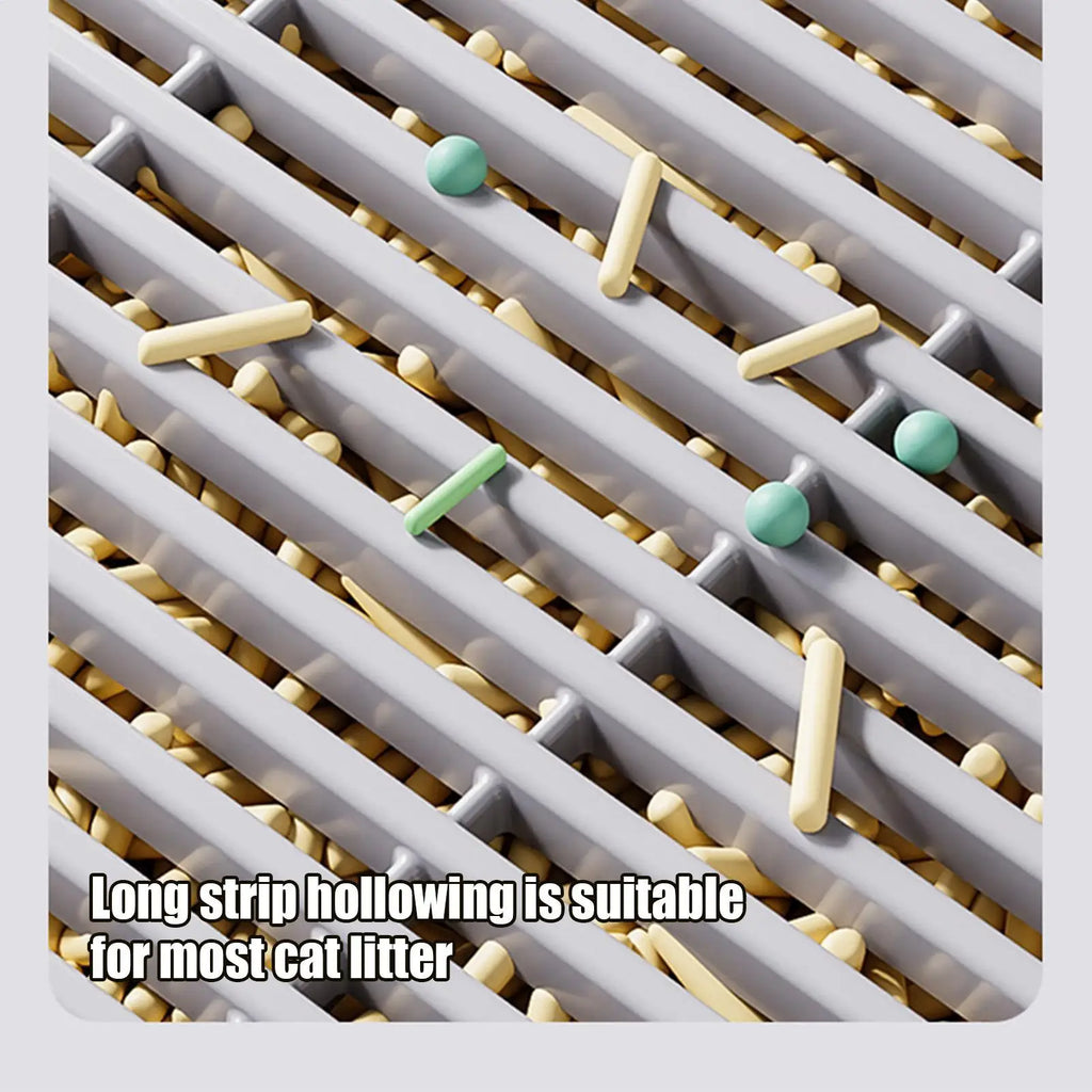 Elevated Anti-Tracking Cat Litter Catcher Tray