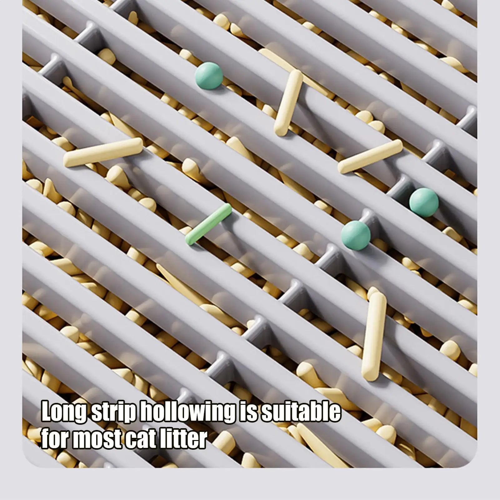 Elevated Anti-Tracking Cat Litter Catcher Tray