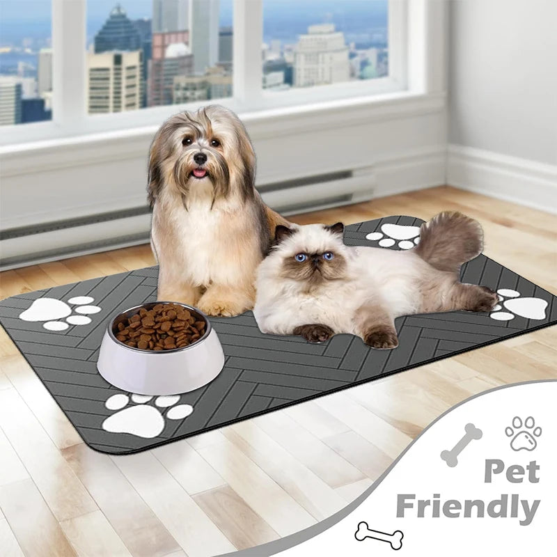 Quick-Dry Pet Feeding Mat