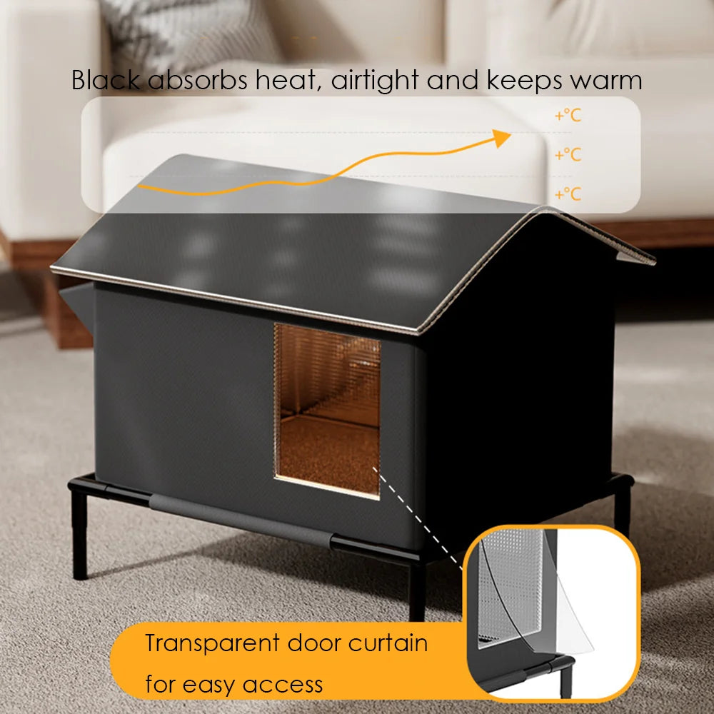 Insulated Self-Warming Outdoor Cat House