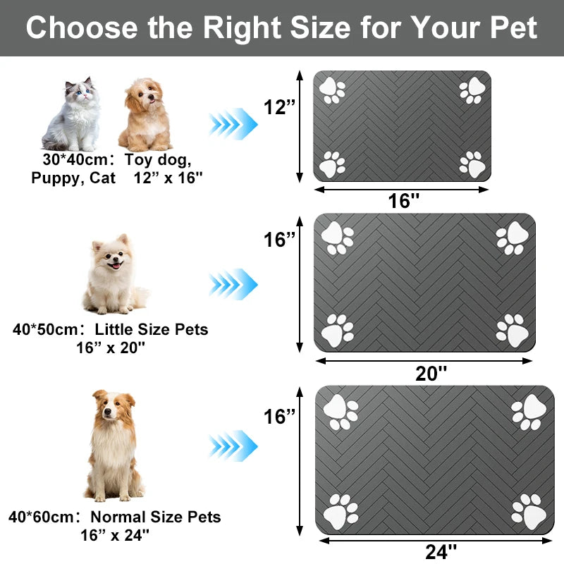 Quick-Dry Pet Feeding Mat