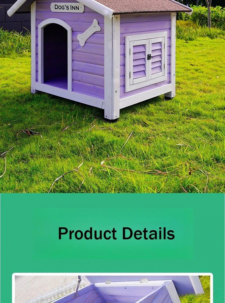 Large Solid Wood Outdoor Dog House