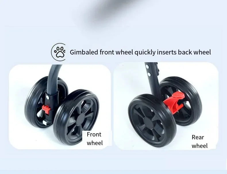 3-in-1 Foldable Pet Stroller & Carrier