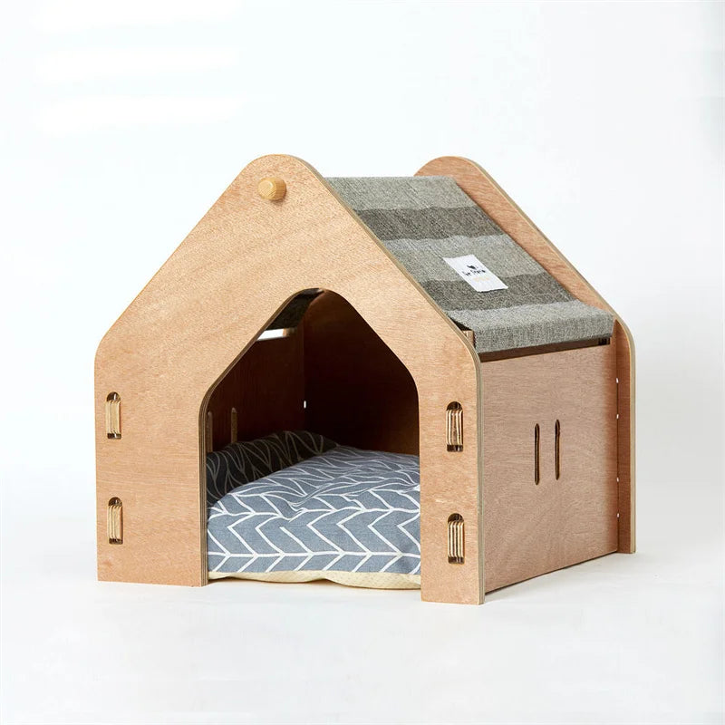 Multifunctional Wooden Pet House & Cage