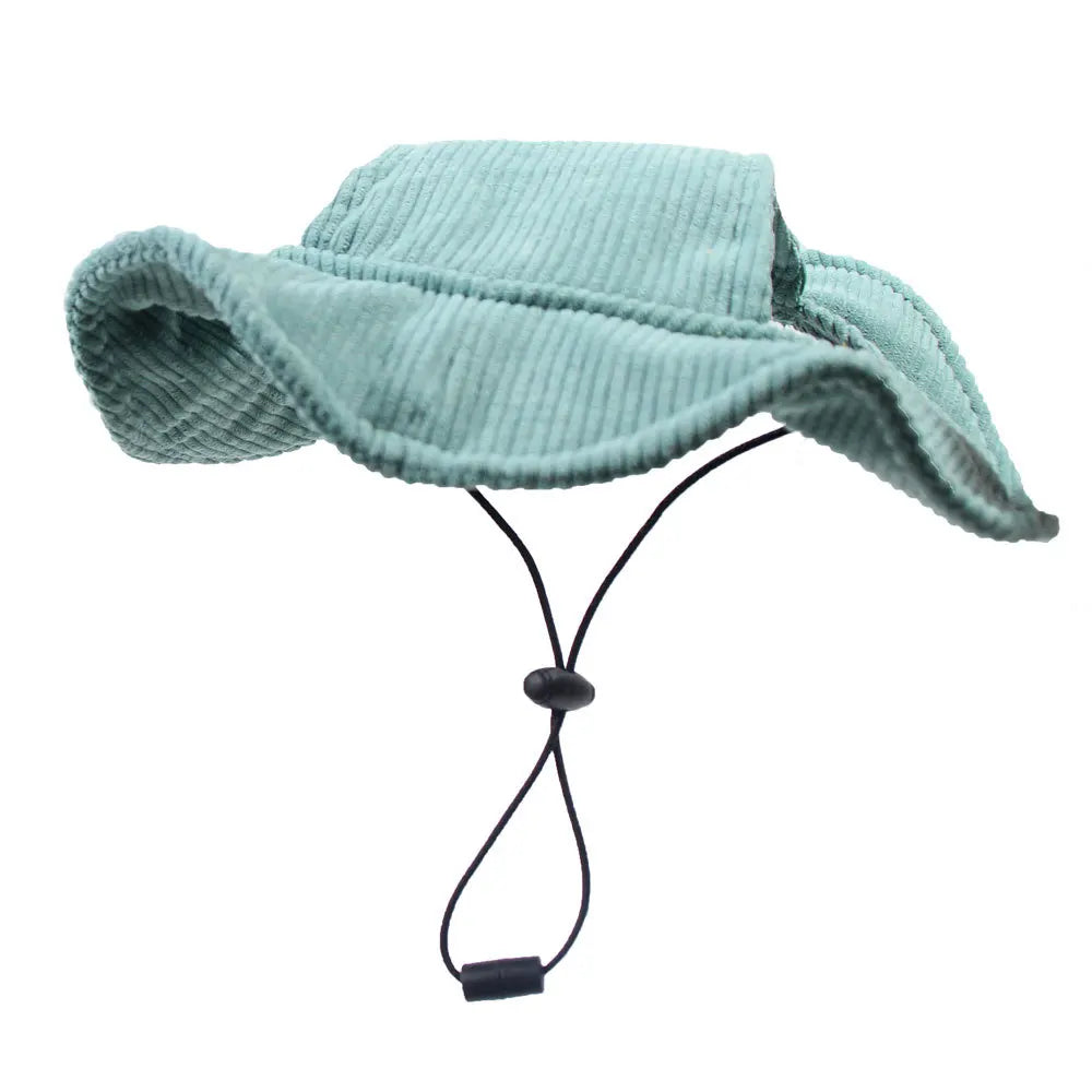 Corduroy Dog Baseball Cap – Stylish Hat with Ear Holes