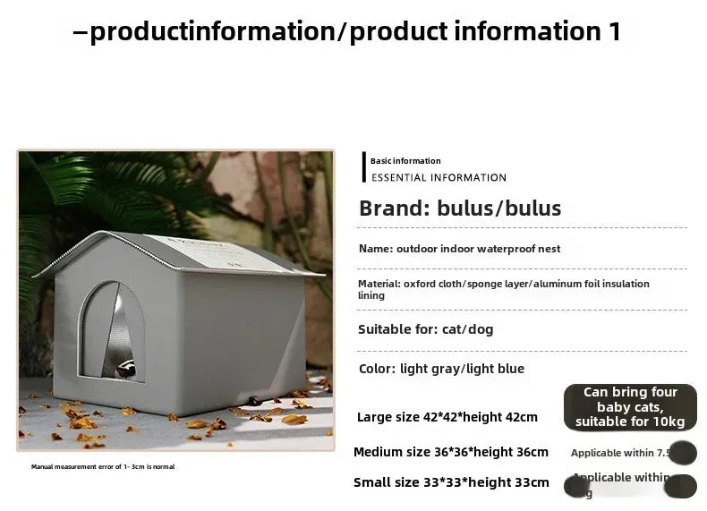 Waterproof Foldable Outdoor Pet House