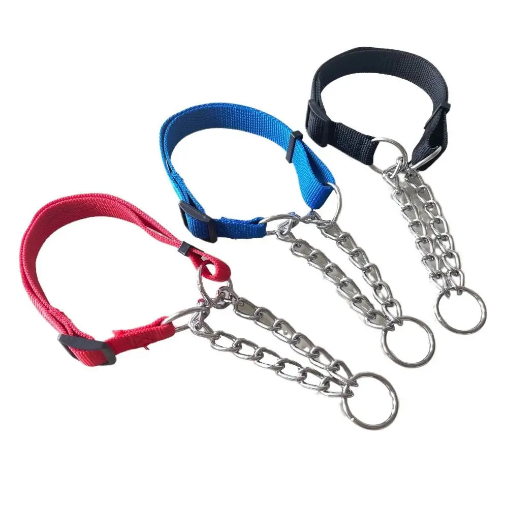 Nylon Slip Training Collar with Chain Link