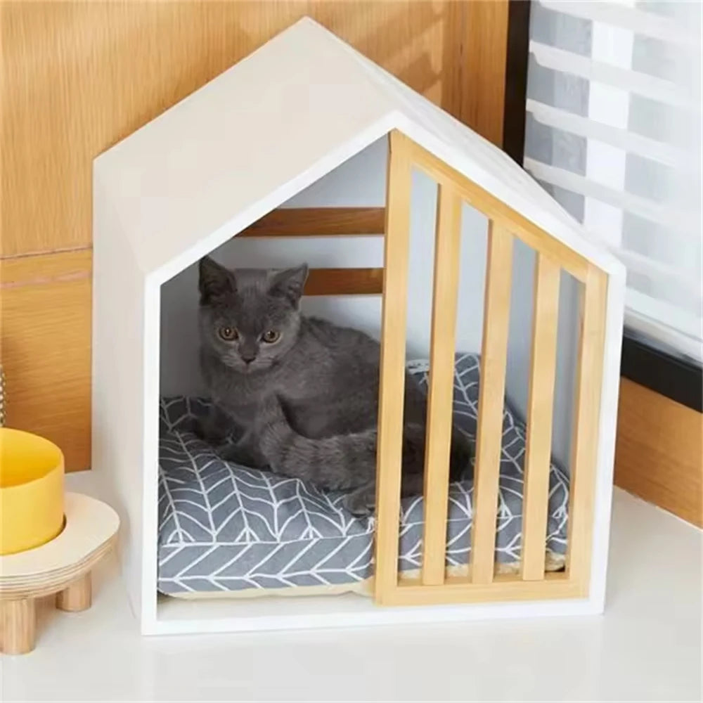 Multifunctional Wooden Pet House & Cage