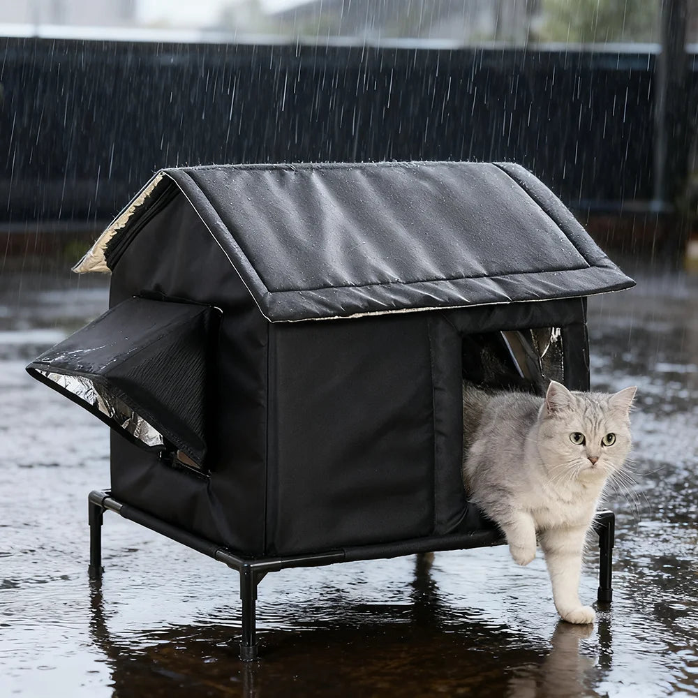 Insulated Self-Warming Outdoor Cat House