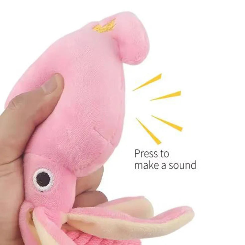 Cotton Rope Octopus Squeaky Toy