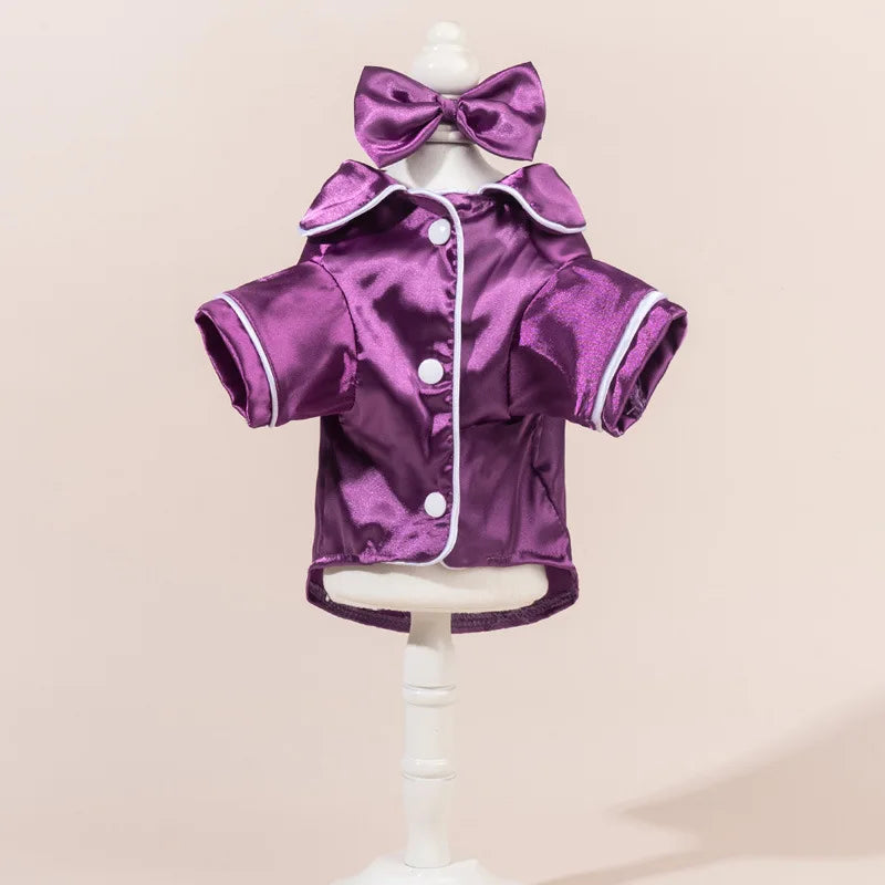 Pet Pajama Set with Flower Headband
