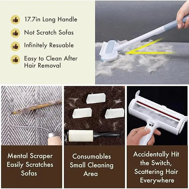 Reusable Pet Hair Remover for Furniture & Clothes