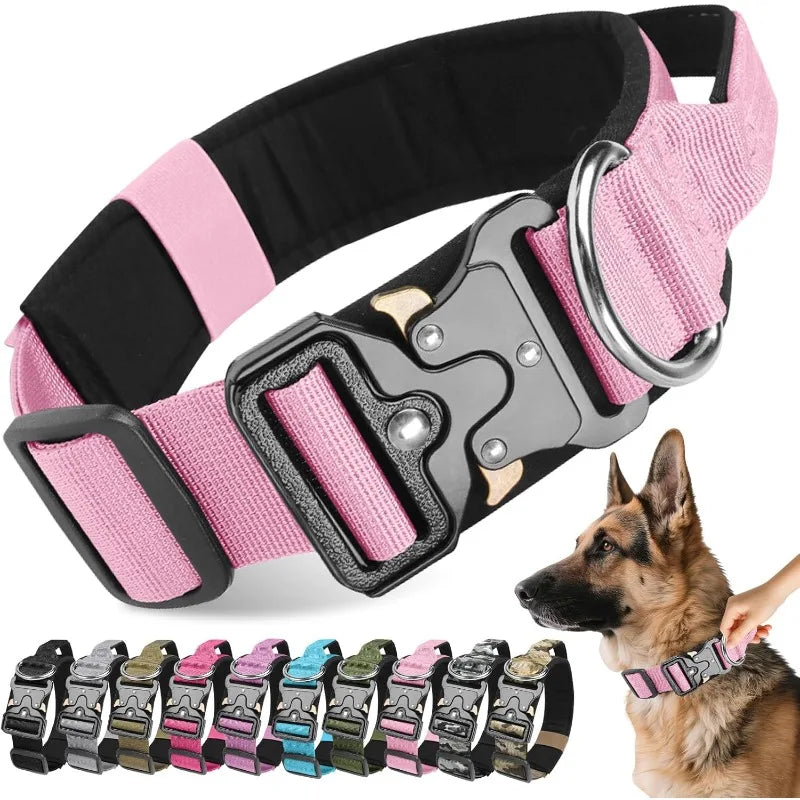 Heavy-Duty Wide Dog Collar with Quick-Release Buckle