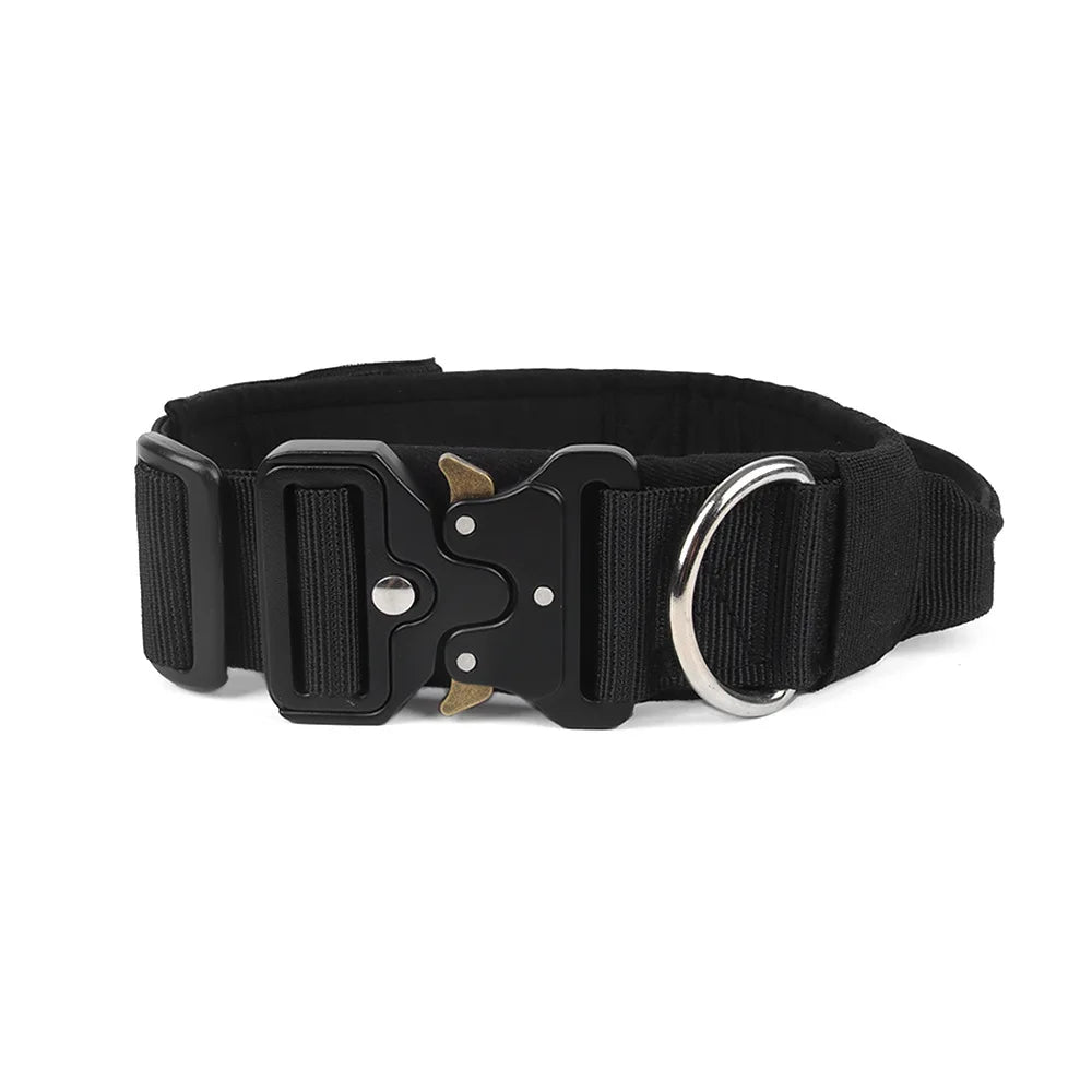Heavy-Duty Wide Dog Collar with Quick-Release Buckle