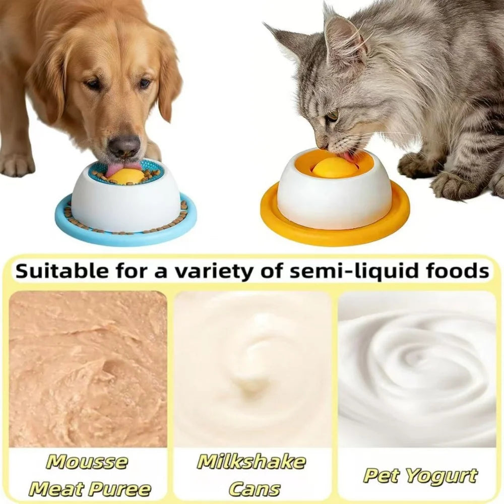 Interactive Slow Feeder Dog & Cat Bowl - Lick & Training Toy