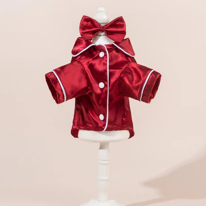 Pet Pajama Set with Flower Headband