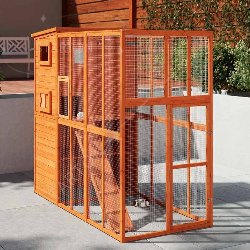 Luxury Solid Wood Outdoor Pet Villa