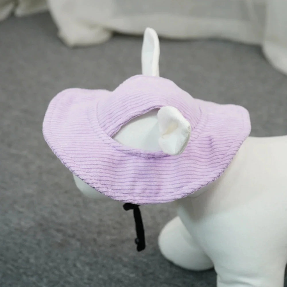 Corduroy Dog Baseball Cap – Stylish Hat with Ear Holes