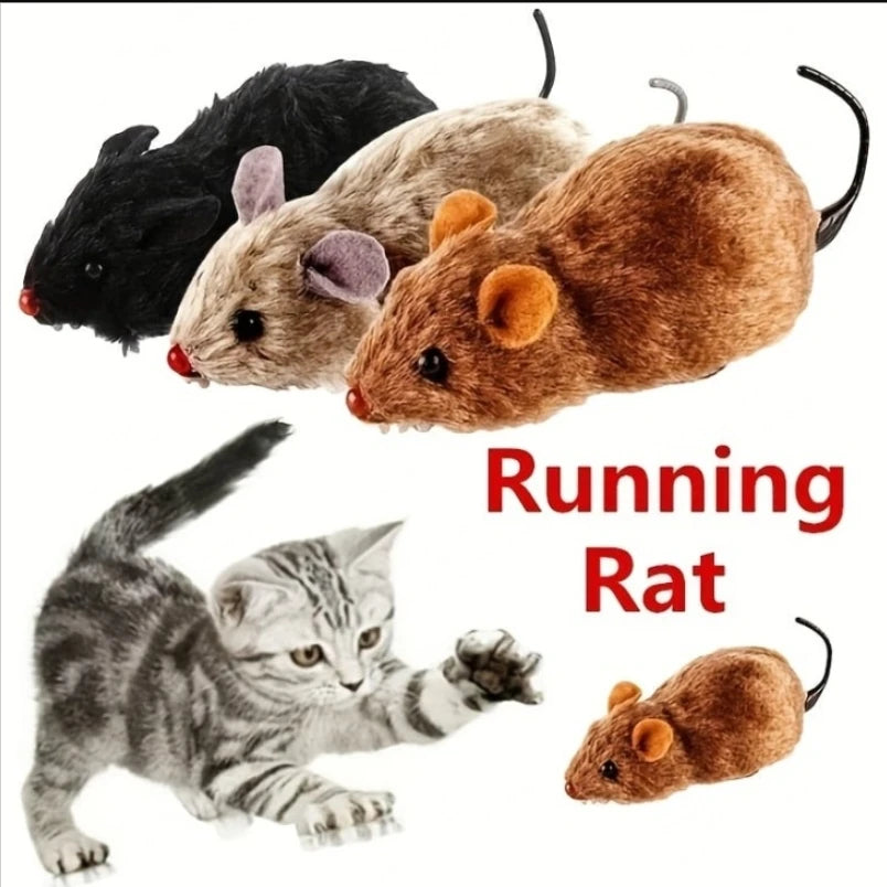 Plush Running Mouse Toy for Cats & Dogs