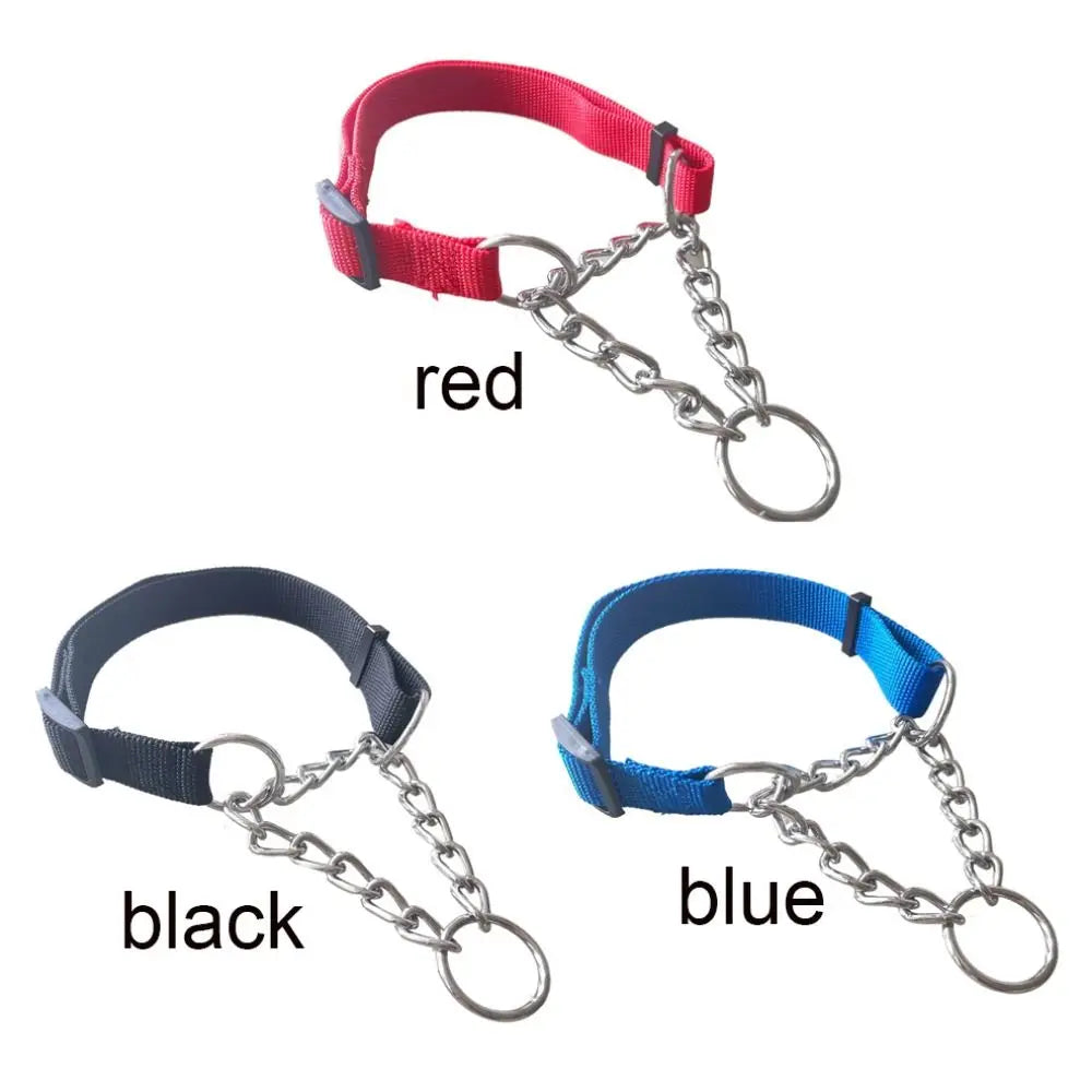 Nylon Slip Training Collar with Chain Link