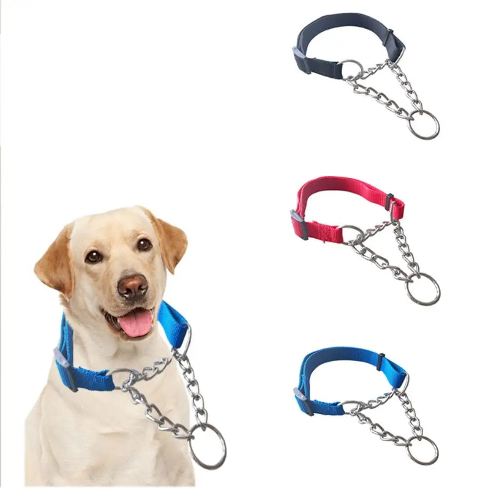 Nylon Slip Training Collar with Chain Link