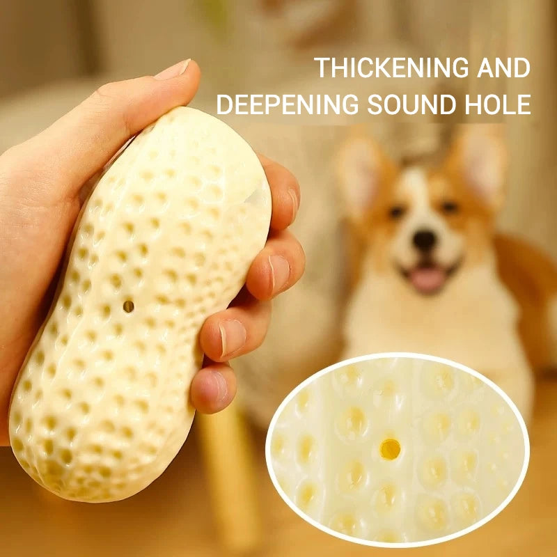 Peanut Squeaky Vegetable Dog Toy