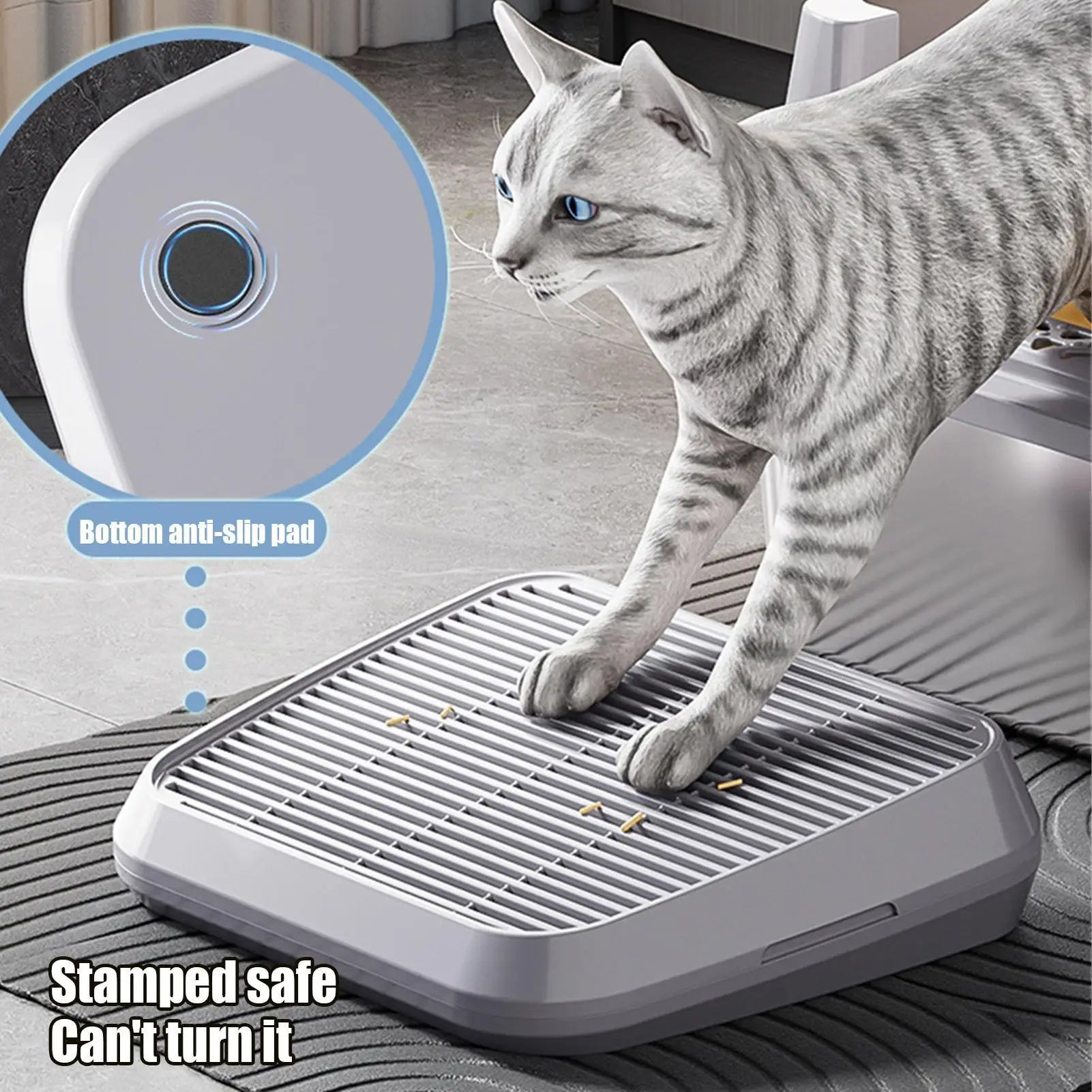 Elevated Anti-Tracking Cat Litter Catcher Tray