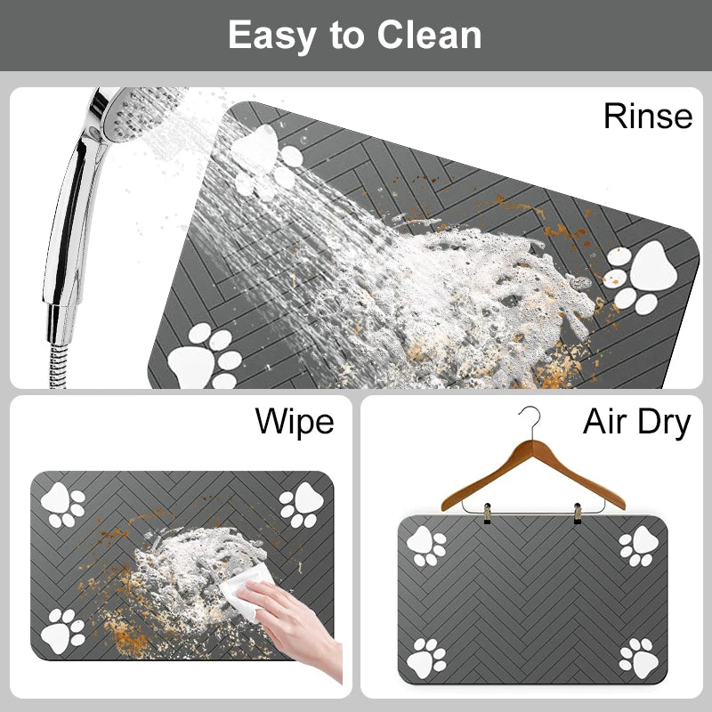 Quick-Dry Pet Feeding Mat
