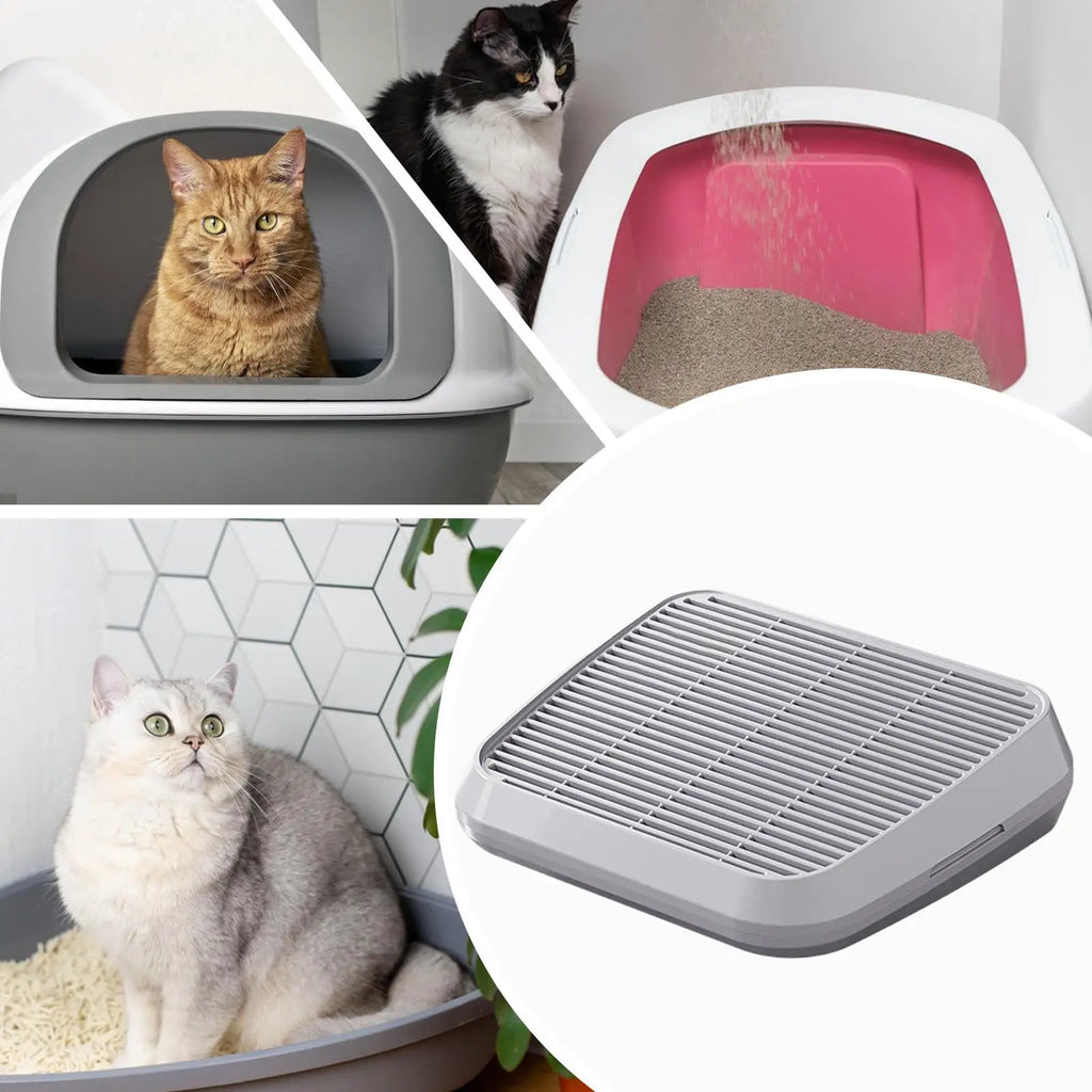 Elevated Anti-Tracking Cat Litter Catcher Tray