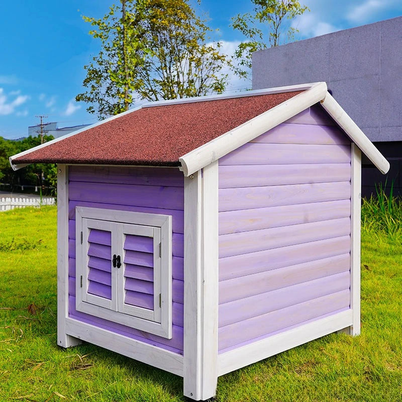 Large Solid Wood Outdoor Dog House