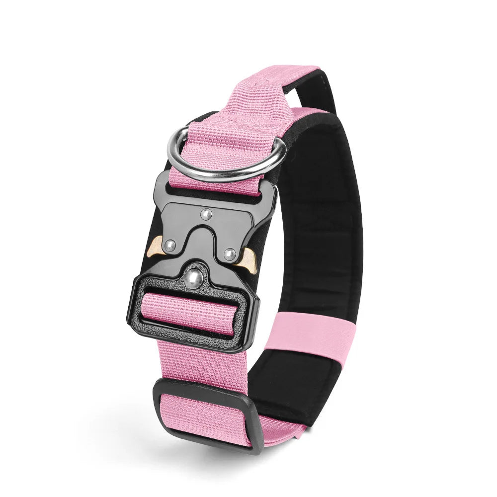 Heavy-Duty Wide Dog Collar with Quick-Release Buckle