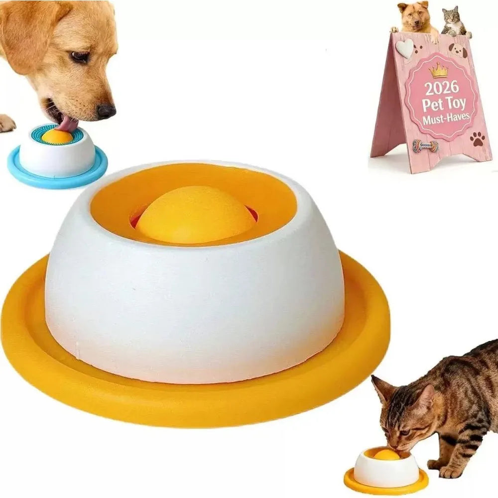 Interactive Slow Feeder Dog & Cat Bowl - Lick & Training Toy